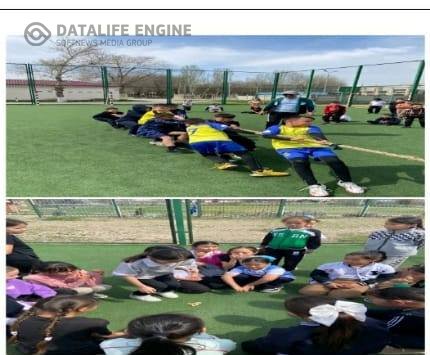 7- сәуір Дүние жүзілік денсаулық күні “Дені саудың-жаны сау” тақырыбында 4 сынып оқушылары арасында спорттық ойындар